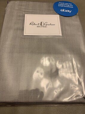 Robert Graham Home Charcoal King Sham Herringbone $175 Iris Collection